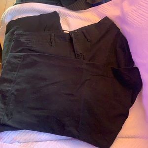 Black Wide Leg Stretchy Lightweight Chinos *SHORT*